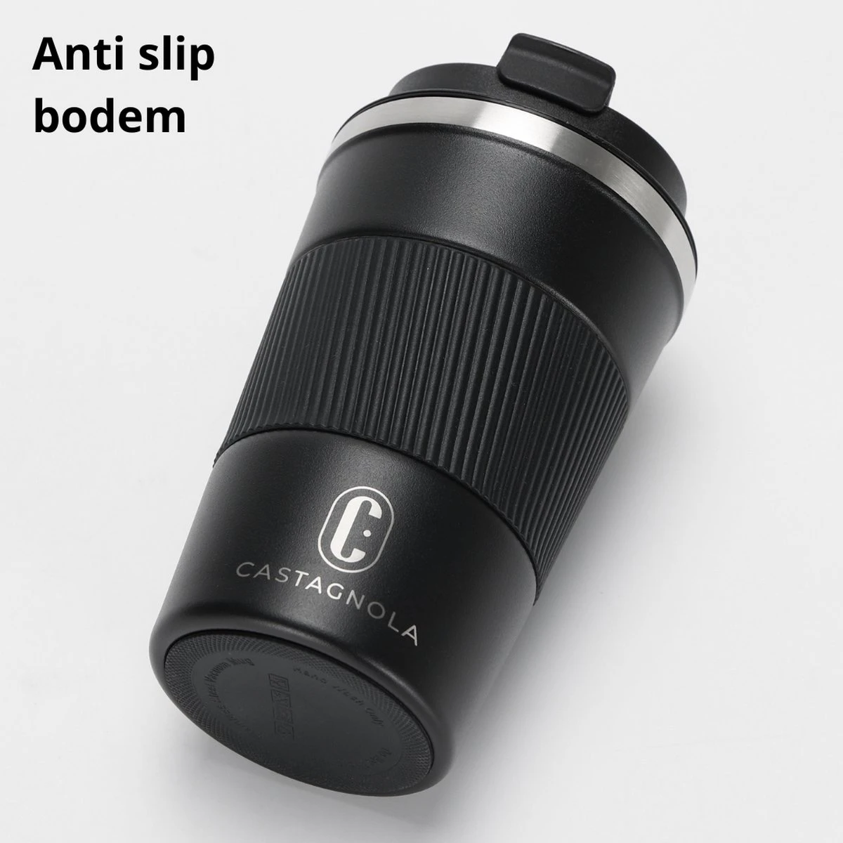 Castagnola Design RVS Koffiebeker To Go - Zwart - 380ml - Thermosbeker - Theebeker 4 Castagnola Design RVS Koffiebeker To Go - Zwart - 380ml - Thermosbeker - Theebeker - Afbeelding 4