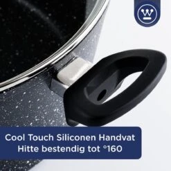 Westinghouse Hapjespan Inductie - Ø 32 Cm - Zwart Marmer - Met Deksel -Kwaliteitskeukenwinkel Voor Thuis 1200x1200 904