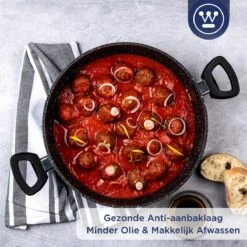 Westinghouse Hapjespan Inductie - Ø 32 Cm - Zwart Marmer - Met Deksel -Kwaliteitskeukenwinkel Voor Thuis 1200x1200 906