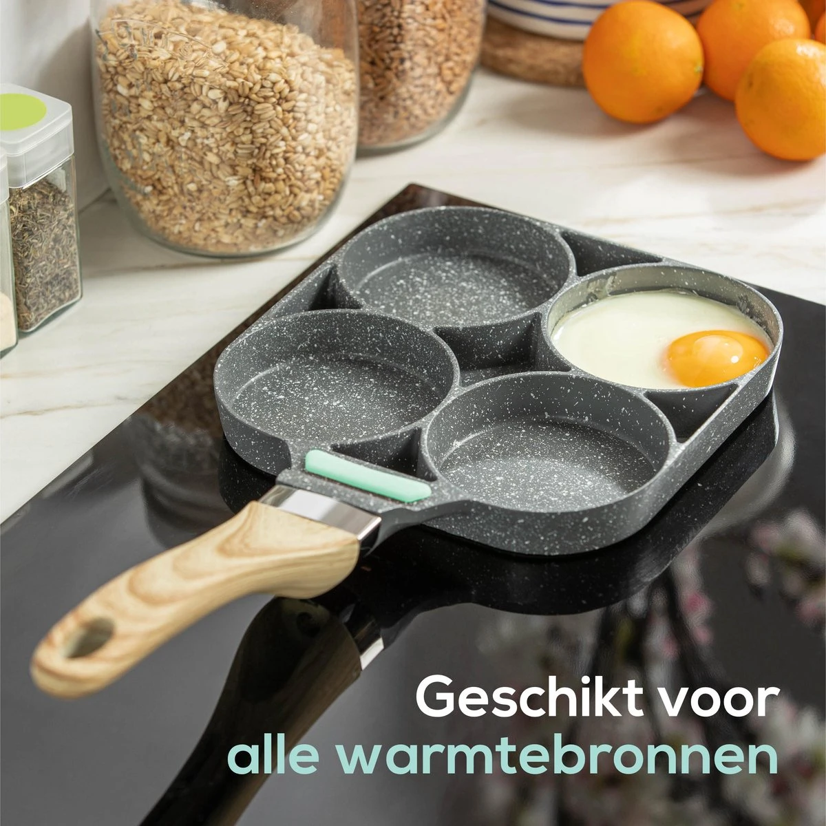 Culistar Pannenkoekenpan Inductie - Pancake Pan - Omeletpan - Omeletmaker - Eierpan - Inclusief Receptenboekje 5 Culistar Pannenkoekenpan Inductie - Pancake Pan - Omeletpan - Omeletmaker - Eierpan - Inclusief Receptenboekje - Afbeelding 5