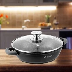 Cheffinger 28cm Lage Kookpot / Braadpan - CF-SC28 -Kwaliteitskeukenwinkel Voor Thuis 1200x1200 973