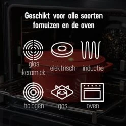 Daumonet Carême Rouge Gietijzeren Braadpan - Sudderpan Kersen Rood - Rond - Ø26 Cm - 4,4 Liter - PFAS & PFOA Vrij - Emaille - Geschikt Voor Alle Warmtebronnen - Elektrisch - Gas - Halogeen - Inductie - Keramisch - Vaatwasserbestendig -Kwaliteitskeukenwinkel Voor Thuis 1200x1200 981