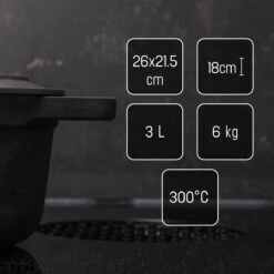 Gietijzeren Braadpan - Sudderpan Zwart Van Daumonet - Ovaal - Ø 29 Cm - 3 Liter - 100% PFAS & PFOA Vrij - Emaille - Geschikt Voor Alle Warmtebronnen - Elektrisch - Gas - Halogeen - Inductie - Keramisch - Vaatwasserbestendig -Kwaliteitskeukenwinkel Voor Thuis 1200x1200 987