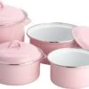 Lite-Body Pannenset 4-delig - Emaille - Roze