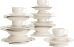 Maxwell And Williams White Basic Rim Koffie- En Dinerset - 30-delig - Wit