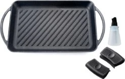 Kicinn Grillplaat - Gietijzer - Geëmailleerd - Incl. Accessoires - Ø 33 X 21.8 Cm (LxB)