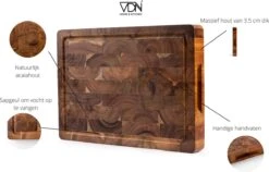 VDN Professionele Snijplank Acacia Hout Met Sapgeul En Handvatten – Hakblok 26x38x3.5 Cm -Kwaliteitskeukenwinkel Voor Thuis 1200x770 4