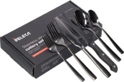 Deleca 6 Persoons Bestekset (36-delig) - Lepels, Messen, Vorken & Steakmessen - Vaatwasserbestendig - Zwart / RVS -Kwaliteitskeukenwinkel Voor Thuis 1200x796 17