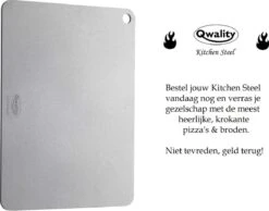 Pizzasteen Van Staal – Pizza Steen - Pizza En Brood Bakken - 40 X 30 X 0,6 Cm - Cadeau Voor Man - Kitchen Steel By Qwality -Kwaliteitskeukenwinkel Voor Thuis 1200x944 1