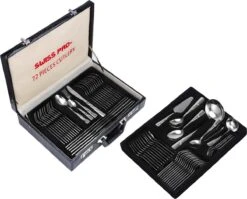 Swiss Pro+ Bestekset In Koffer-72 Delig-12 Persoons-Zwitsers Kwaliteit-Complete Set-100% Roestvrijstaal-Modern -Kwaliteitskeukenwinkel Voor Thuis 1200x967