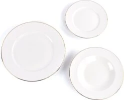 LeRijn® Serviesset Deventer 6 Persoons - 18 Delig - Licht Crème Wit Met Gouden Rand En Motief - Dinerborden - Soepborden - Dessertborden - Borden Servies - Bordenset -Kwaliteitskeukenwinkel Voor Thuis 1200x972 1