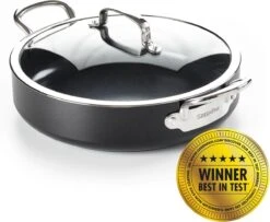 GreenPan Barcelona Infinity Pro Hapjespan Met Deksel 30cm - Zwart - Inductie - PFAS-vrij -Kwaliteitskeukenwinkel Voor Thuis 1200x987 2