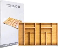 Grote Bestekbak Bamboe 81x47CM - Coninx Besteklade - Opbergbak - Duurzaam - Bamboe - Voor Laden Vanaf 47cm Diep -Kwaliteitskeukenwinkel Voor Thuis 1200x987 3