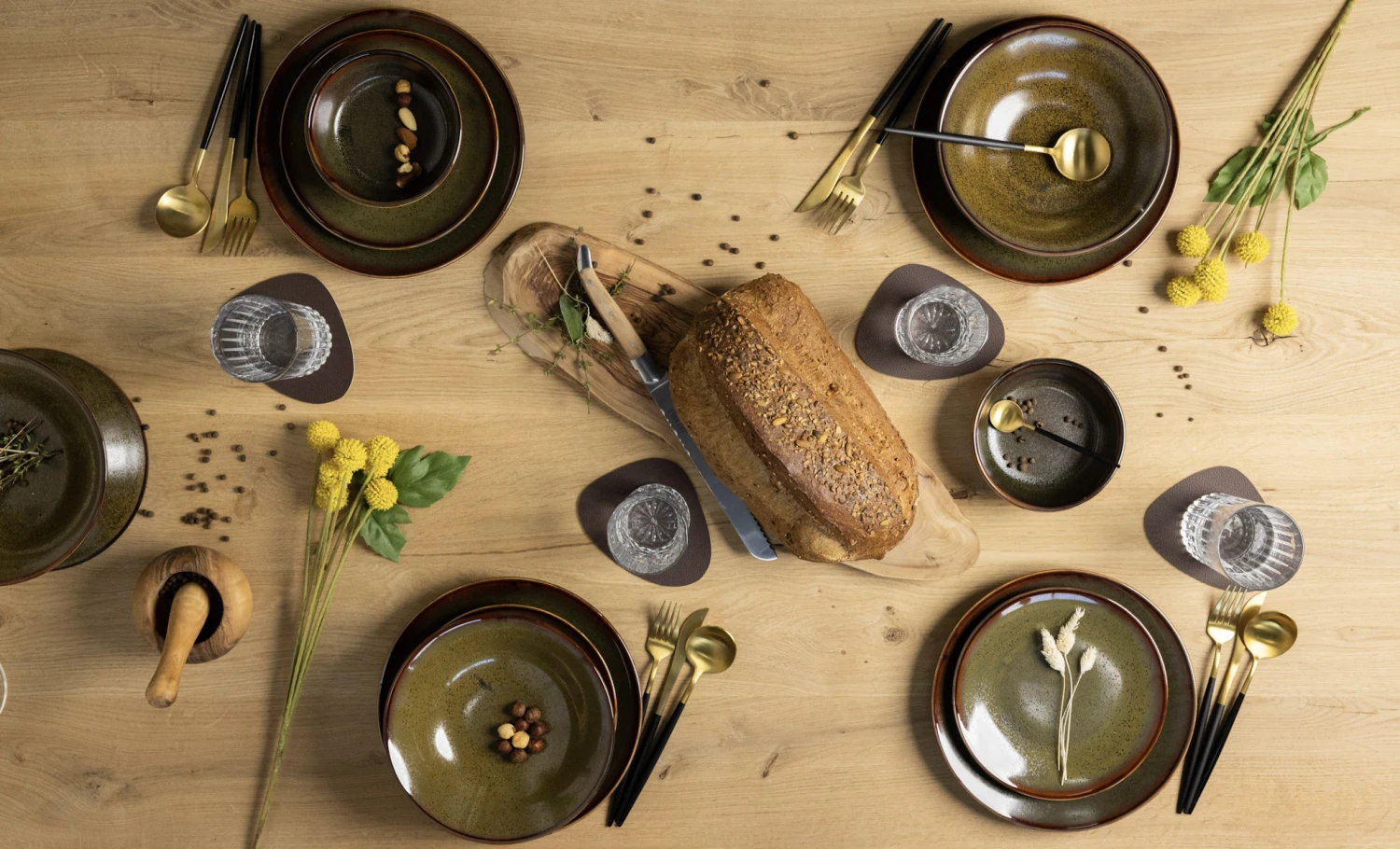 Jay Hill Serviesset Baltra - 16-delig / 4 Personen - Bruin 2 Jay Hill Serviesset Baltra - 16-delig / 4 Personen - Bruin - Afbeelding 2