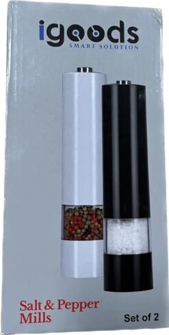 IGOODS Keramiek Elektrische Pepermolen En Zoutmolen - Pepermolen - Zoutmolen - 2 Stuks- Wit -Kwaliteitskeukenwinkel Voor Thuis 607x1200