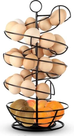 Eiermand – Eierrek – Eierhouder – Eieren – Zwart - Pasen - Tot 40 Eieren - BAULK® -Kwaliteitskeukenwinkel Voor Thuis 654x1200