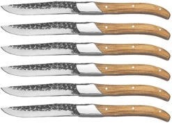 Jay Hill Steakmessen Laguiole - Raw Black - Olijfhout - 6 Stuks -Kwaliteitskeukenwinkel Voor Thuis 8720364453459 4