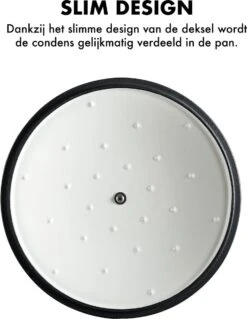 MOA Gietijzeren Braadpan - Inhoud 7,2 Liter - 30CM - Rond - Alle Warmtebronnen - Ook Voor Inductie - Gewicht 7,3 Kg - Wit - C30W -Kwaliteitskeukenwinkel Voor Thuis 928x1200