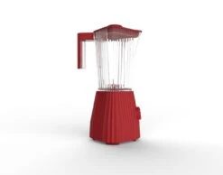 Alessi Blender Plissé - 5 Snelheden + Turbostand - Rood - Michele De Lucchi - 1.5 Liter - MDL09 R -Kwaliteitskeukenwinkel Voor Thuis Alessi Blender1
