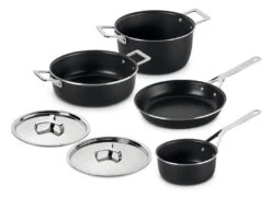 Alessi Pannenset Pots&Pans - AJM100S6 A - Zwart - 4 Delige Set - Door Jasper Morrison -Kwaliteitskeukenwinkel Voor Thuis alessi pannenset pots pans zwart