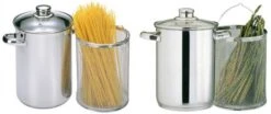 Cooking Pastapan / Aspergepan - RVS - ø 16 Cm / 4.0 Liter -Kwaliteitskeukenwinkel Voor Thuis asperge past