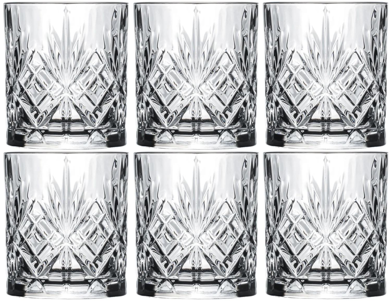 Cookinglife Whiskey Glazen / Cocktailglazen / Waterglazen Moy - 340 Ml - 6 Stuks 1 Cookinglife Whiskey Glazen / Cocktailglazen / Waterglazen Moy - 340 Ml - 6 Stuks